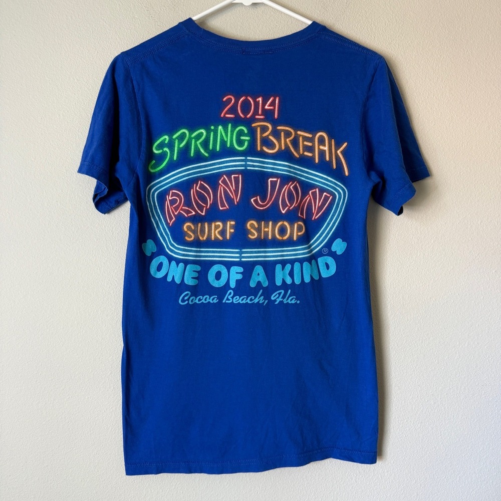 Ron Jon Surf Shop Mens 2014 Spring Break Cocoa Beach T-Shirt Blue Small‎